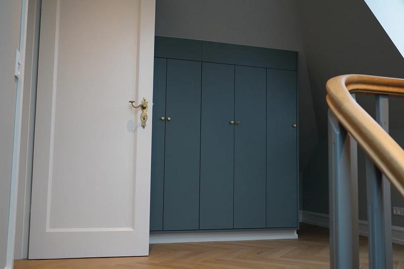 Bespoke wardrobe in deep blue